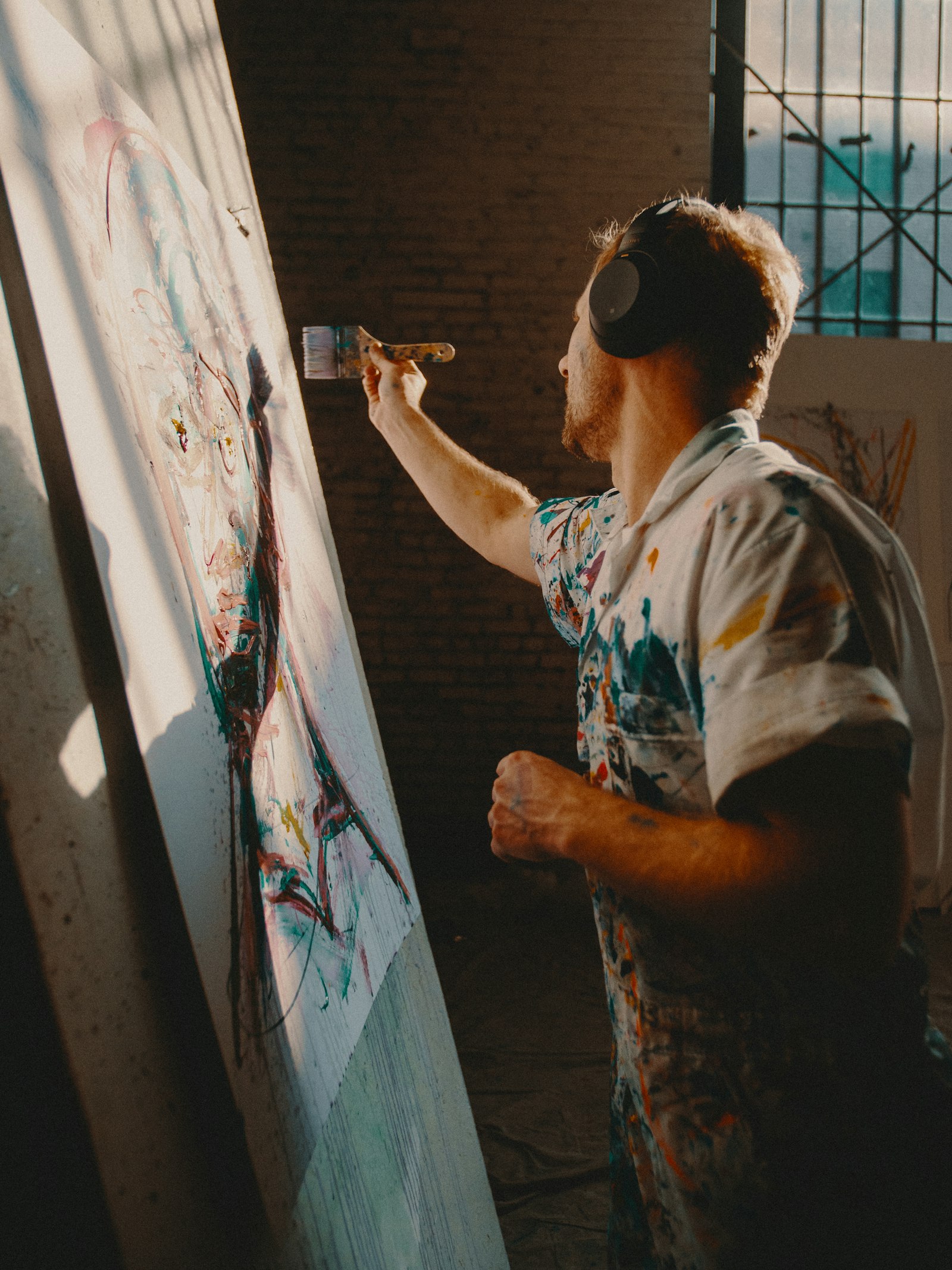 The painter at work